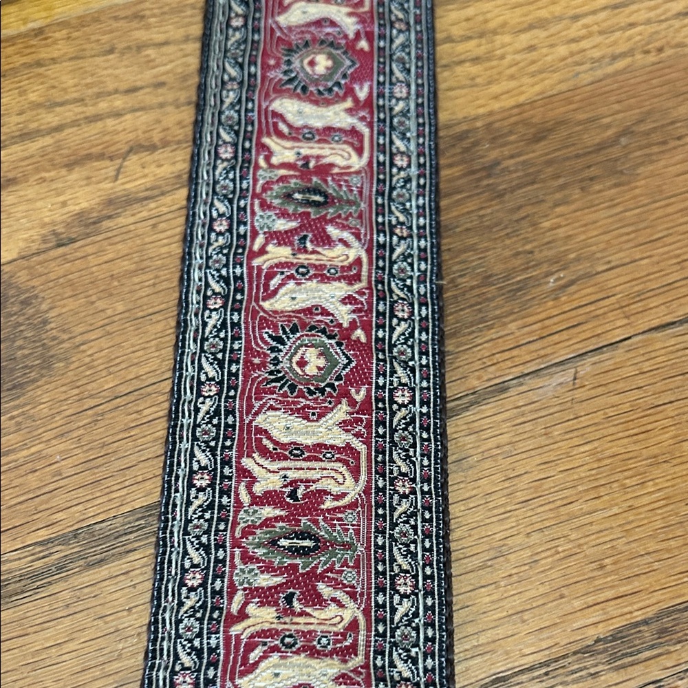 Derin Bohemian Style Belt with Tapestry Design and Ornate Buckle - Picture 4 of 9